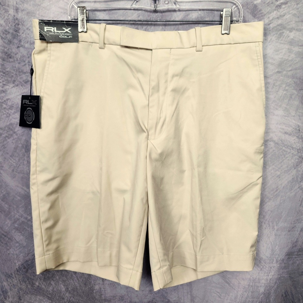 NWT RLX Ralph Lauren Performance Golf Shorts Mens 36 Inseam 9 Sand Flat Tan